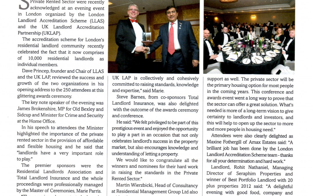 The Future of Housing in the Private Rented Sector Conference – Awards Ceremony