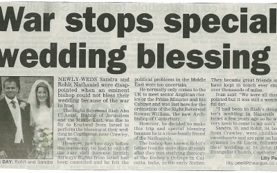 War stops special wedding blessing